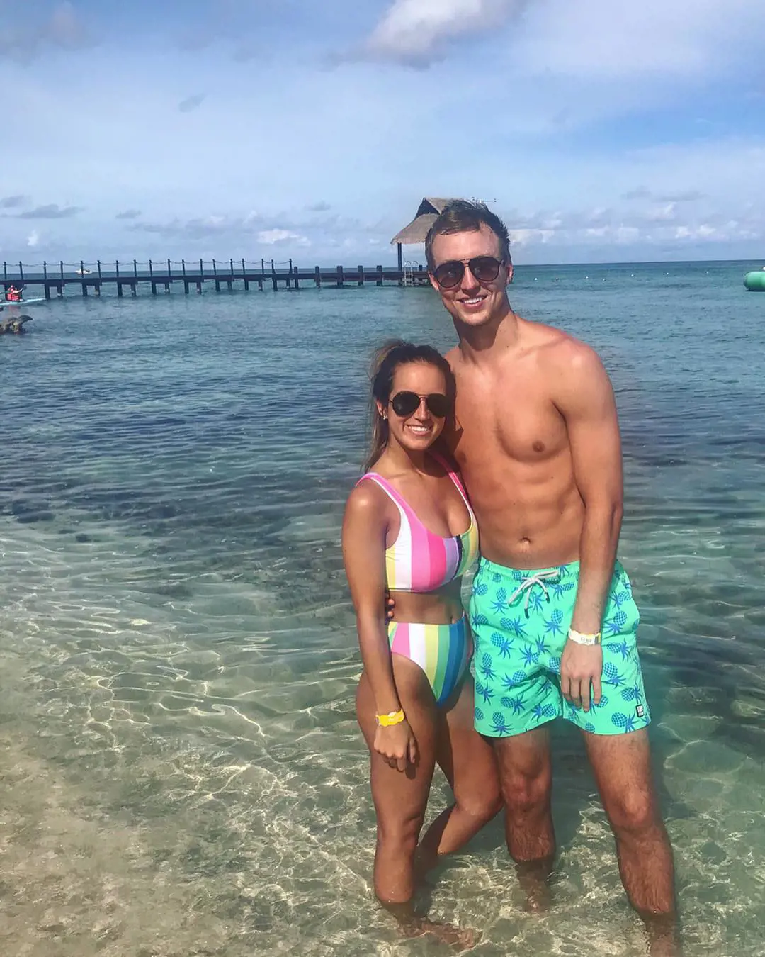 The shooting guard spent a beach vacation with Anna in 2018