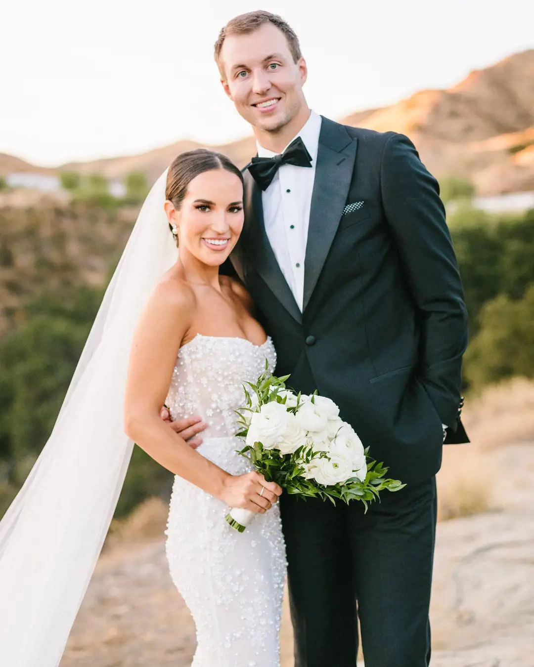 The couple tied the knot in Hummingbird Nest Ranch, California