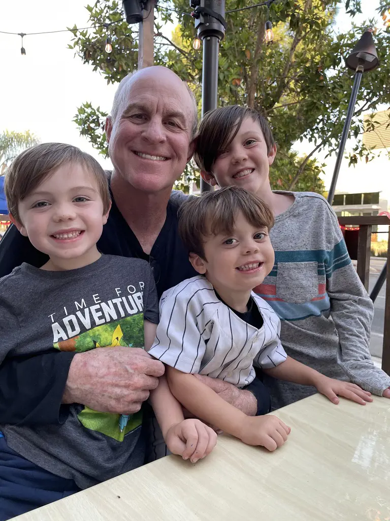 Howland spending time with his loving grandsons