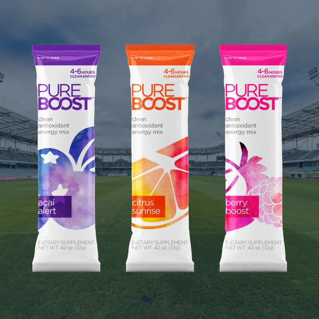 Pure Boost Energy Drink is available as powder