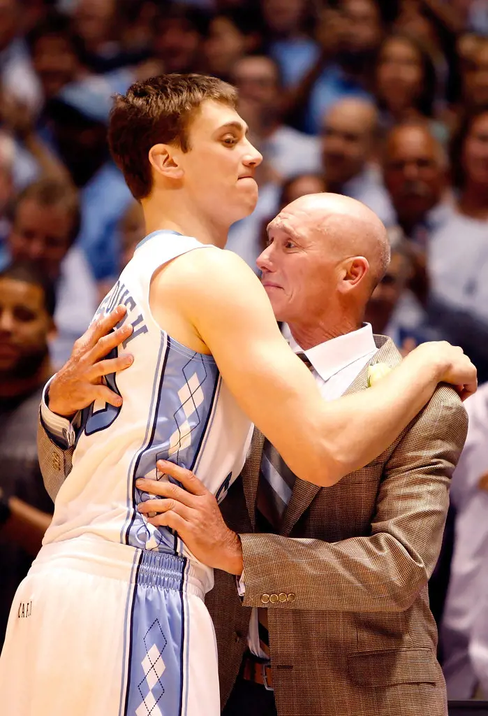 Gene motivating his son before the 2009 NCAA championship game against Tar Heel. Photo By Streeter Lecka.